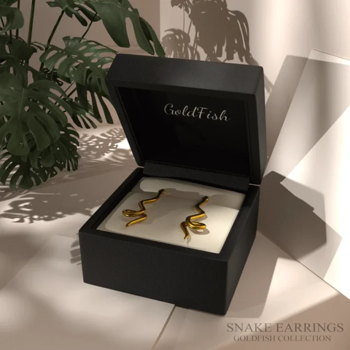 GoldFish Snake Earrings