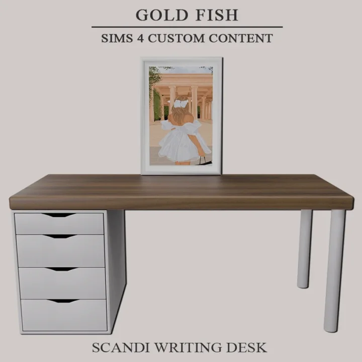 GoldFish Scandi Writing Desk