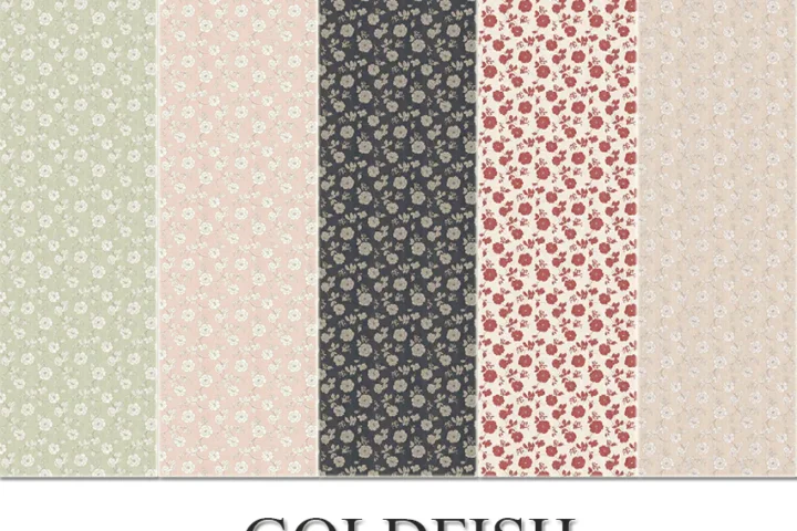 GoldFish Vintage Blossoms Wallpaper