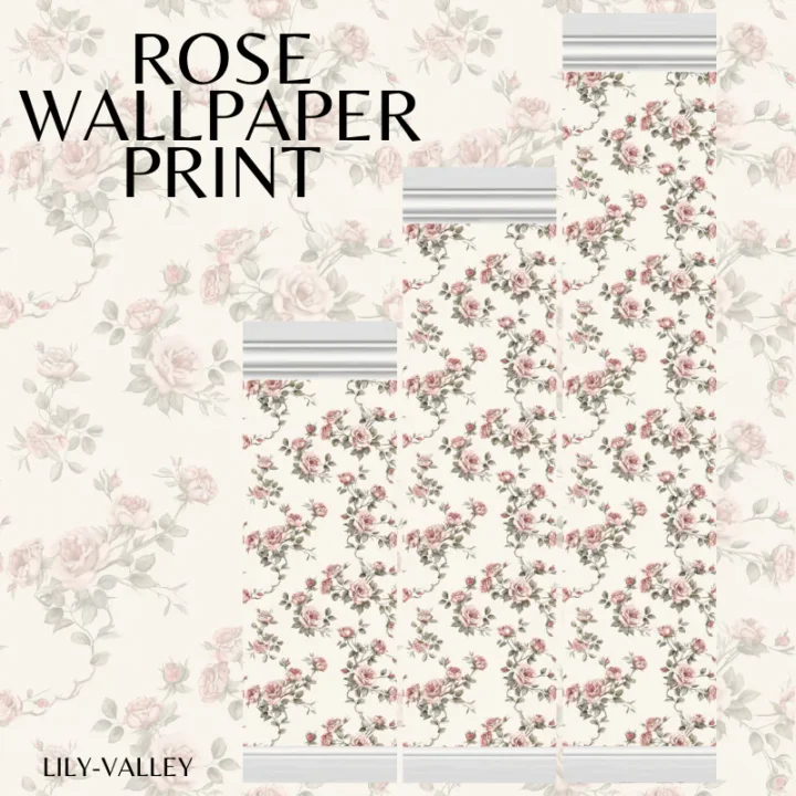 Rose Wallpaper Print