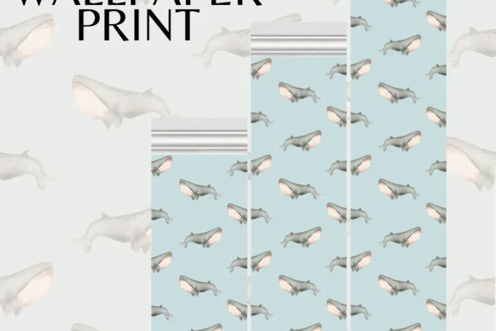 Whales Wallpaper Print
