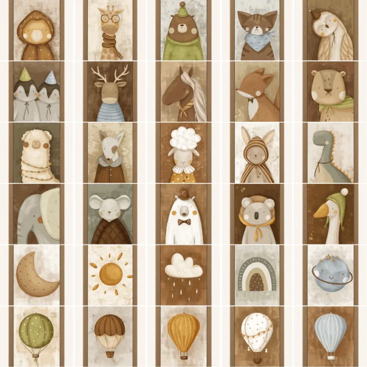 Nursery Animal Painting (30 Prints)