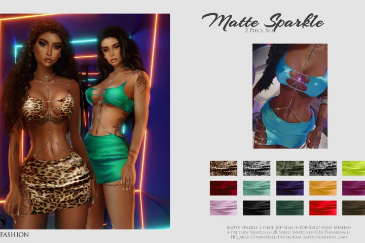 Matte Sparkle 2 Piece Outfit