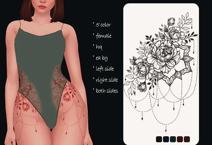 Peony Corset Tattoo