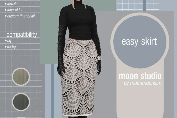 moonmoonsim easy skirt