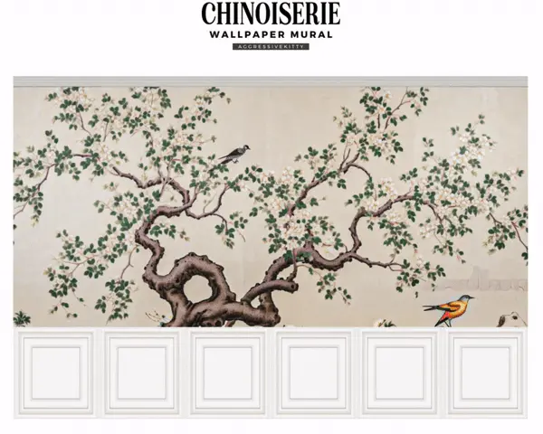 Chinoiserie Tree Wallpaper Mural
