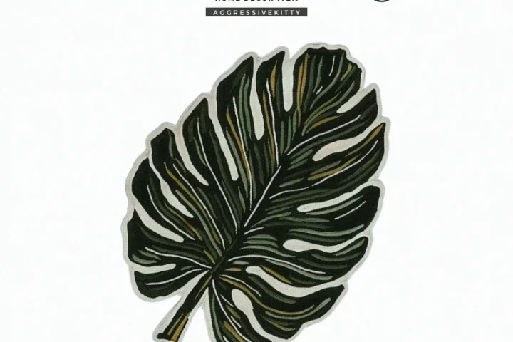 DESIGN ESSENTIALS l Monstera Leaf Rug 2