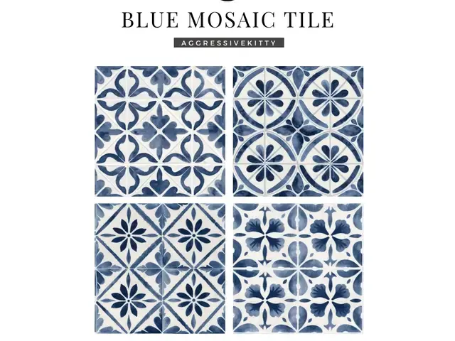DESIGN ESSENTIALS l Blue Mosaic Tile Flooring
