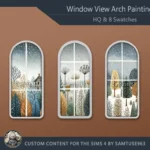 HQ Window View Arch Painting #1 Samtuse963