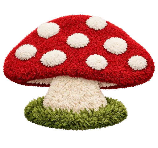Enchanted Toadstool Hollow - Fluffy Rug Collection 🍄✨