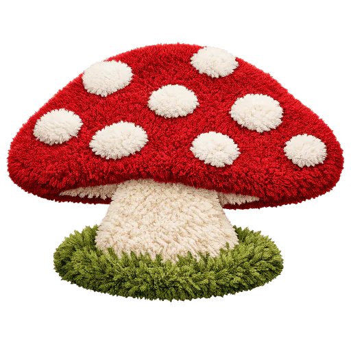 Enchanted Toadstool Hollow - Fluffy Rug Collection 🍄✨