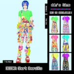 C / Y2K DECORA Short Ovrealls M [6Swatches]