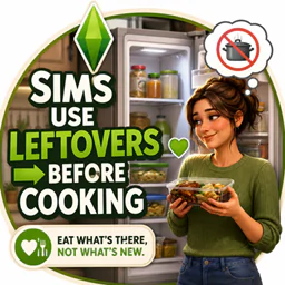Sims Use Leftovers Before Cooking
