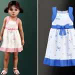 Toddler - Floral bow dress with cheerful summer sweetness