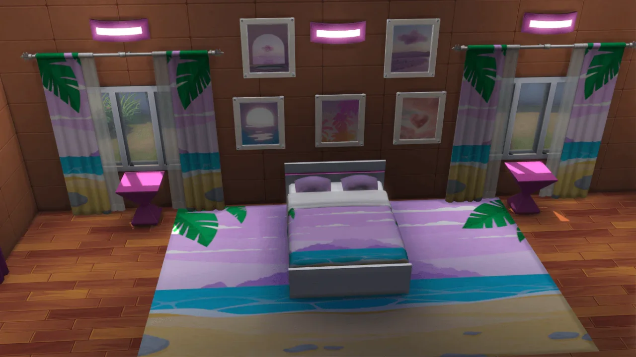 Tropical Lagoon Bedroom Bed room Set (Base Game)
