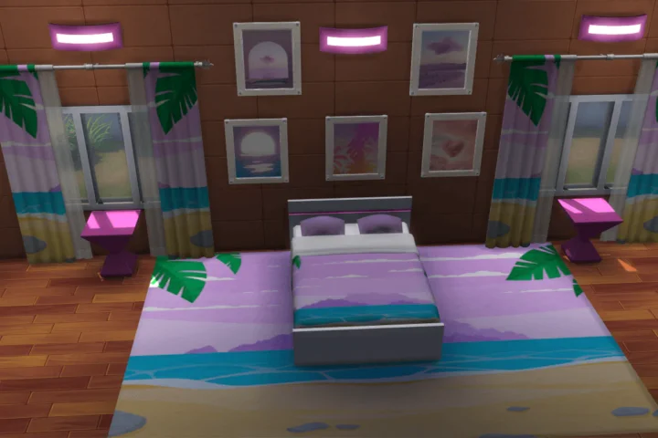 Tropical Lagoon Bedroom Bed room Set (Base Game)