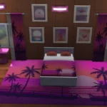 Tropical Lagoon Bedroom Bed room Set (Base Game)