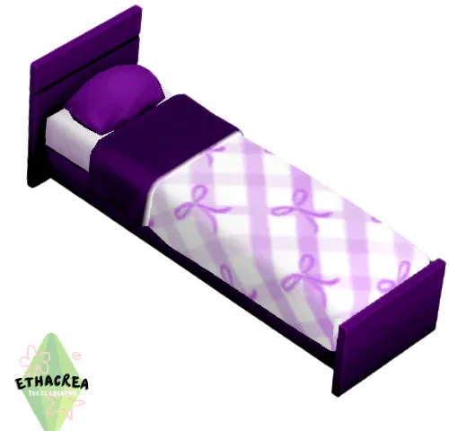 Purple Simple Bed