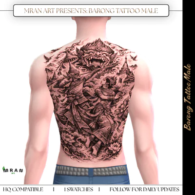 Barong Tattoo Male