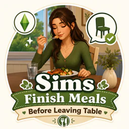 Sims Finish Meals Before Leaving Table