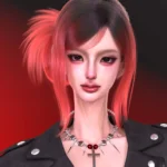 Cross-punk metal necklace