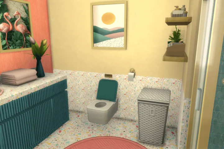 Confetti x bubblegum bathroom