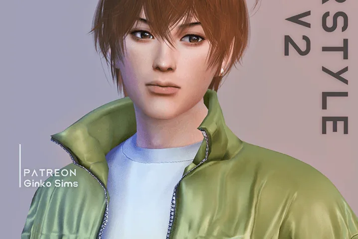 Ginko Hair 53 V2 - generic anime short hair