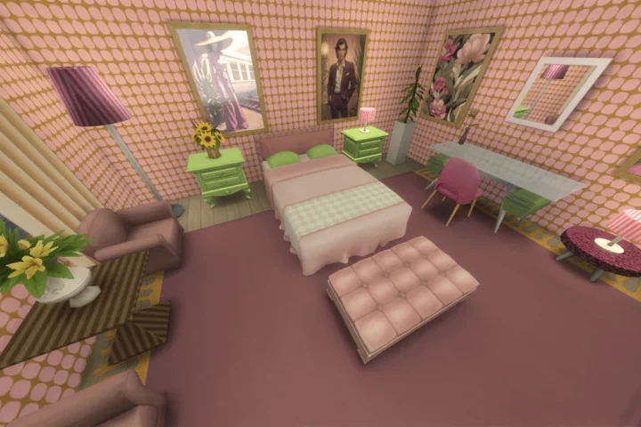 Retro glam bedroom
