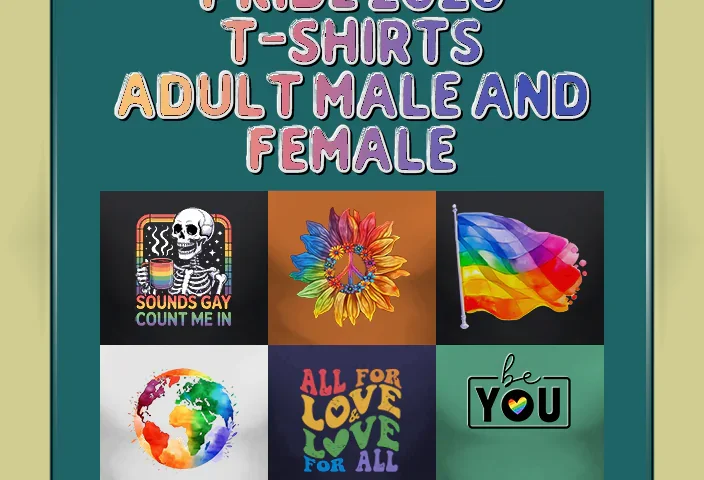Pride 2026 T-Shirts - Adult Male and Female
