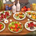Summer fruit salads