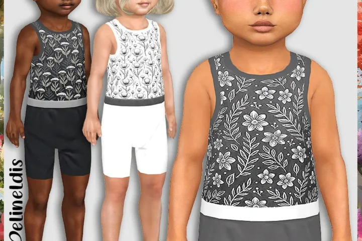 Toddler Black and White Underwear Vest