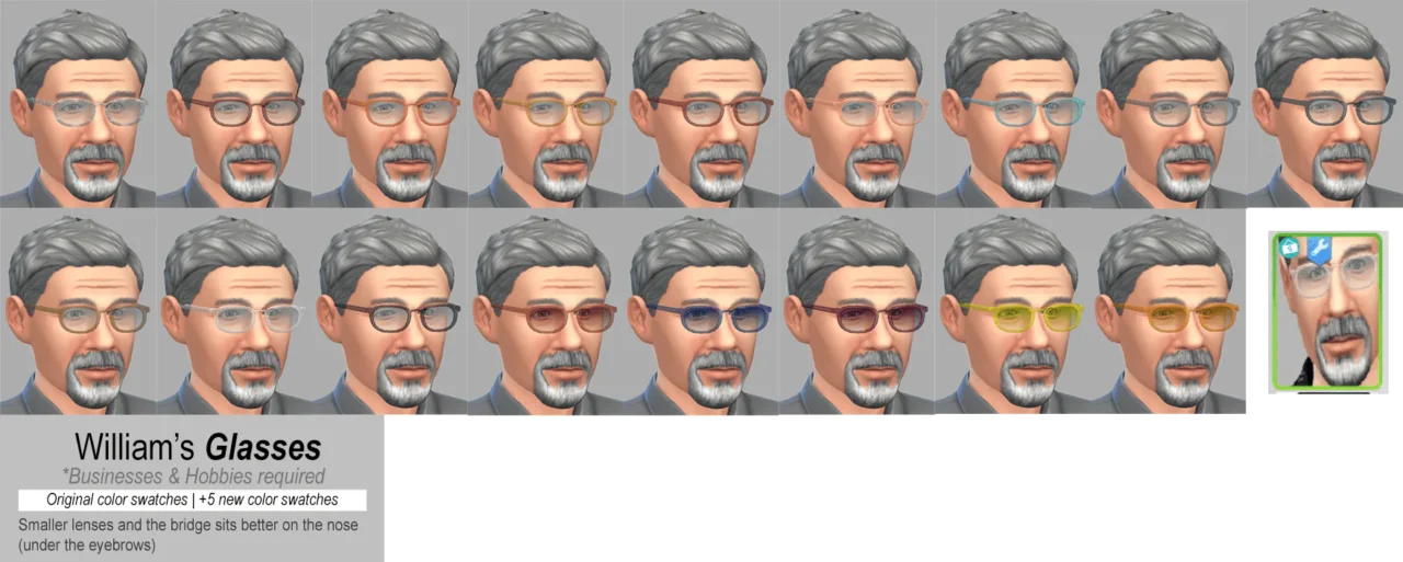 William's Glasses - [Businesses & Hobbies required]