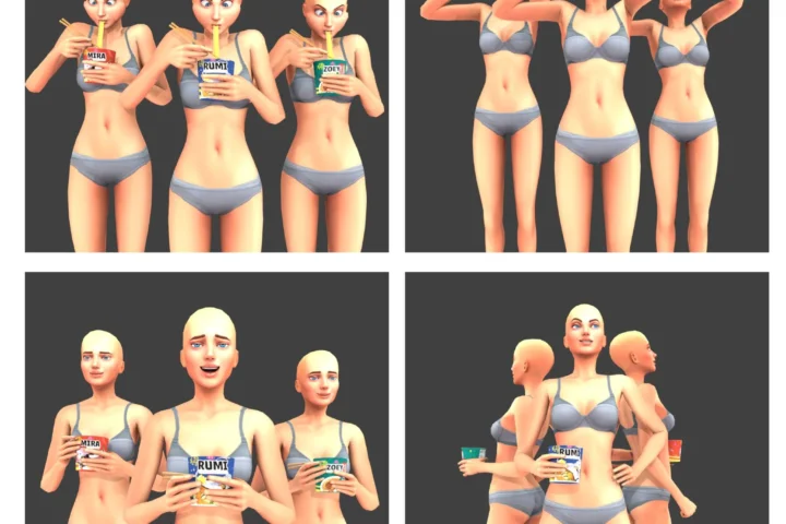 Huntrix Ramen Soup Poses