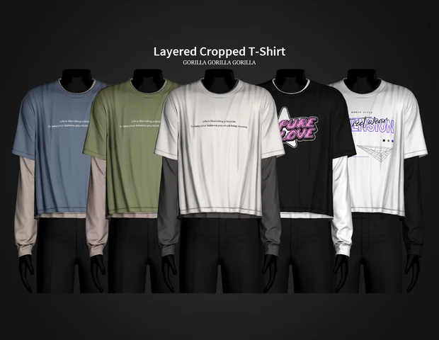 Layered Cropped T-Shirt