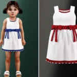 Toddler - Sleeveless bow dress with playful polka dot accents