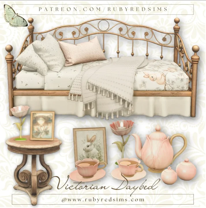 Ruby Red - Victorian Daybed
