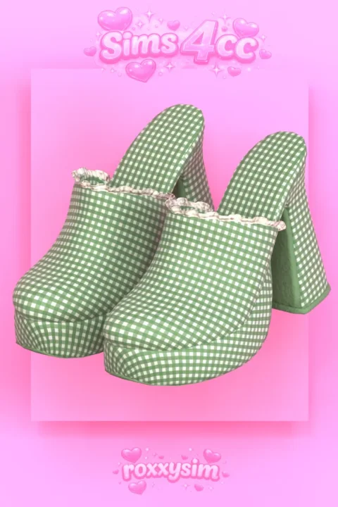 Gingham Platform Mules