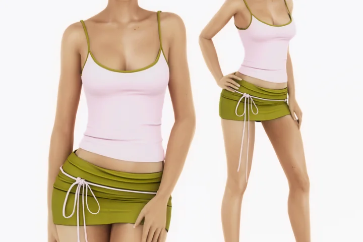 iebikinis 'Signature' Cami Top & Mini Skirt Set