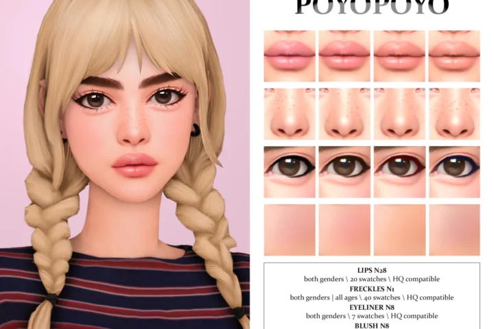 Makeup Set N19 | LIPS N28 | FRECKLES N1 | EYLINER N8 | BLUSH N8