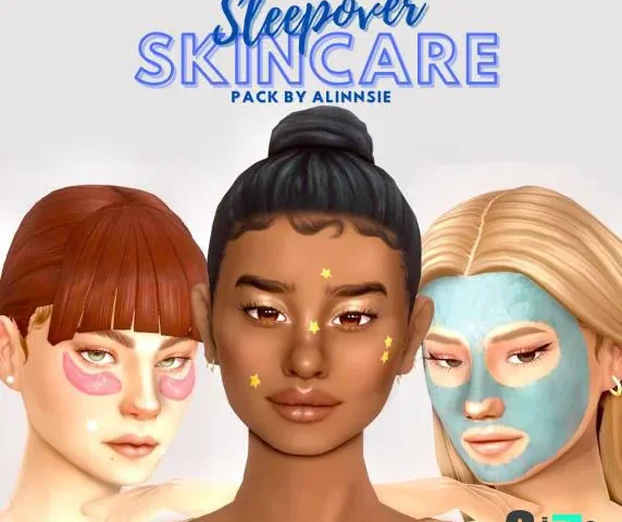 Сет для ухода за кожей "Sleepover Skincare Pack" для Симс 4