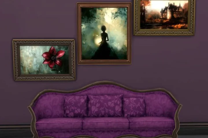 Dark mood painting 02 - Gothic and Dark Academy style