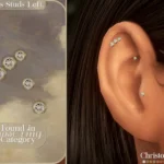 Cumulus Accessory Earrings Set - Diamond Stud and Cuff Add-on Earrings