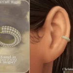 Cumulus Accessory Earrings Set - Diamond Stud and Cuff Add-on Earrings