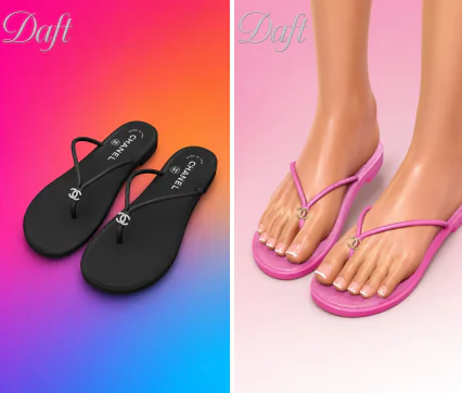 Daft - Chanel Flip Flops