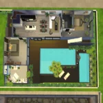 Azure Breeze Villa - The Sims 4 No CC Build