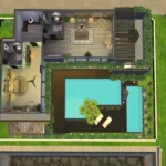Azure Breeze Villa - The Sims 4 No CC Build
