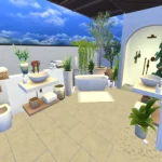 Azure Breeze Villa - The Sims 4 No CC Build