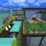 Azure Breeze Villa - The Sims 4 No CC Build