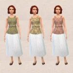 Blouse Peplum // Look floral // Recolor top basegame