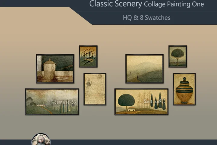HQ Classic Scenery: Collage Painting - Samtuse963